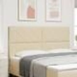 vidaXL Tête de lit design blocs diamant crème 180 cm tissu
