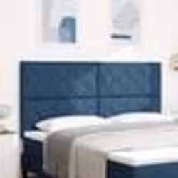 vidaXL Tête de lit bleu en design blocs de diamant - 180 cm en tissu