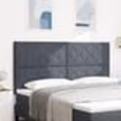 vidaXL Tête de lit en velours gris foncé avec design de blocs en diamant 180 cm