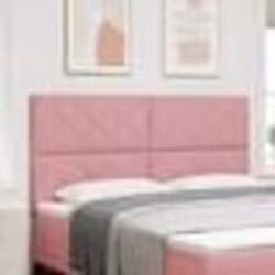 vidaXL Tête de lit en velours rose avec motif en blocs de diamant de 180 cm