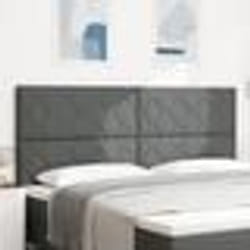 vidaXL Cabeçalho en gris foncé avec design en blocs de diamant, 200 cm en tissu