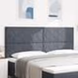 vidaXL Tête de lit en velours gris foncé avec un design en blocs de diamant - 200cm