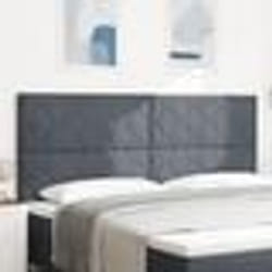 vidaXL Tête de lit en velours gris foncé avec un design en blocs de diamant - 200cm