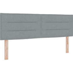 Tête de Lit led Design Lignes Gris Clair 160 cm Tissu Vidaxl