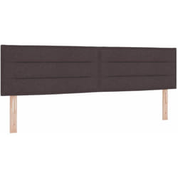 Tête de lit led Montage mural Marron foncé 180 cm tissu Vidaxl