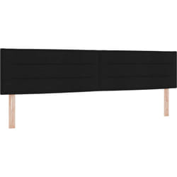 Tête de lit led Design Lignes Noires 200 cm Tissu Vidaxl