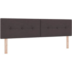 Tête de Lit led avec tête de lit Marron foncé 180 cm tissu Vidaxl