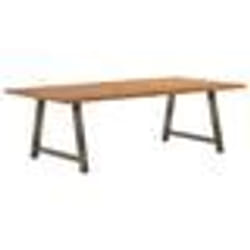 vidaXL Table à manger et bord naturel bois massif chêne rectangulaire