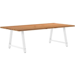 Vidaxl - Table à manger et bord naturel bois massif chêne rectangulaire