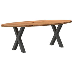 Vidaxl - Table à manger marron clair bois de chêne massif ovale