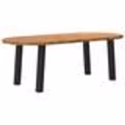 vidaXL Table à manger 220x100x74 cm bois de chêne massif ovale