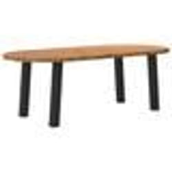 vidaXL Table à manger 220x100x74 cm bois de chêne massif ovale