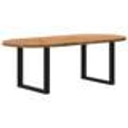 vidaXL Table à manger 220x100x74 cm bois de chêne massif ovale