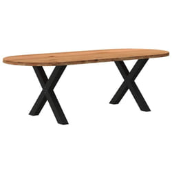 Vidaxl - Table à manger marron clair bois de chêne massif ovale