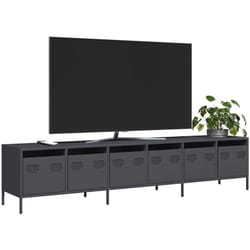 Vidaxl - Meuble tv anthracite 202x39x43,5 cm acier laminé à froid