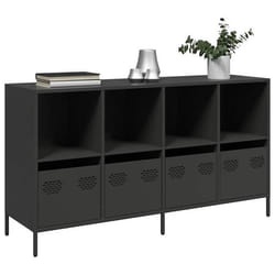vidaXL Buffet noir 135x39x735 cm acier laminé à froid meuble de rangement meuble de rangement de cuisine meuble de 3307161