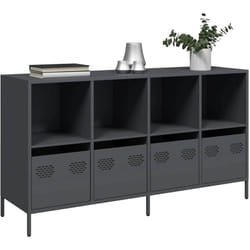 Vidaxl - Buffet anthracite 135x39x73,5 cm acier laminé à froid