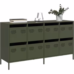 Ce buffet au design pratique est un véritable accroche-regard pour votre décoration intérieure. Robuste et stable : l'acier l ...