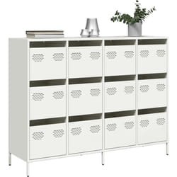 Vidaxl - Buffet blanc 135x39x103,5 cm acier laminé à froid