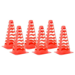 Cônes De Football 6 Pcs Empilables Orange 13x13x22,5 Cm - Vidaxl