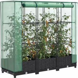 Cette jardinière surélevée avec housse offre beaucoup d'espace de culture grâce à son cadre de support robuste. Construction  ...