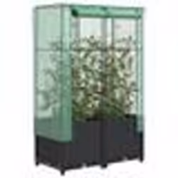 vidaXL Jardinière surélevée avec housse aspect rotin 80x40x138 cm