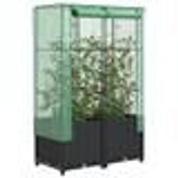 vidaXL Jardinière surélevée avec housse aspect rotin 80x40x138 cm