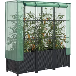 Cette jardinière surélevée avec housse offre beaucoup d'espace de culture grâce à son cadre de support robuste. Construction  ...