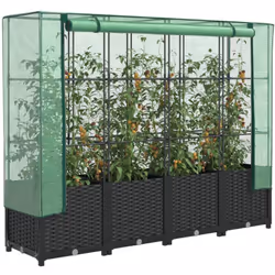 Cette jardinière surélevée avec housse offre beaucoup d'espace de culture grâce à son cadre de support robuste.Construction r ...