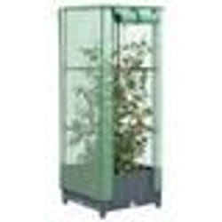 vidaXL Jardinière surélevée avec housse aspect rotin 40x40x123 cm
