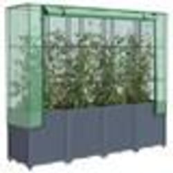 vidaXL Jardinière surélevée avec housse aspect rotin 160x40x153 cm