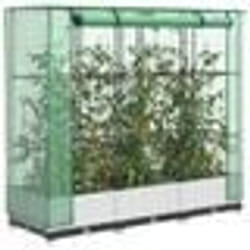 vidaXL Jardinière surélevée avec housse aspect rotin 120x40x123 cm