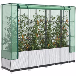 Cette jardinière surélevée avec housse offre beaucoup d'espace de culture grâce à son cadre de support robuste. Construction  ...