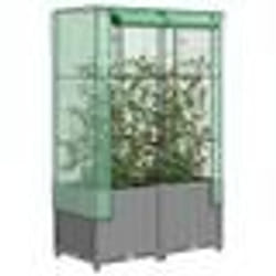 vidaXL Jardinière surélevée avec housse aspect rotin 80x40x138 cm