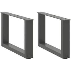 Pieds de table basse en u, 2 pièces, anthracite, 50 x (30-31) cm, acier Vidaxl