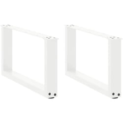 Vidaxl - Pieds de table basse en u 2 pièces Blanc 60 x (30-31) cm Acier