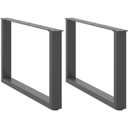 Vidaxl - Pieds de table basse en u 2 pièces Anthracite 60 x (42-43) cm Acier