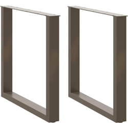 Vidaxl - Pieds de table à manger en u 2 pièces Acier naturel 80 x (72-73) cm Acier