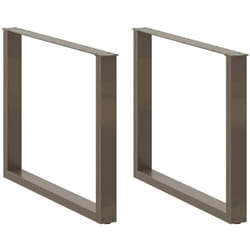 Pieds de table à manger en u 3 pièces Acier naturel 100 x (72-73) cm Acier Vidaxl