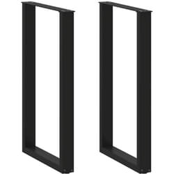 Vidaxl - Pieds de table de bar en u, 2 pièces, noir, 60 x (100-101) cm, acier