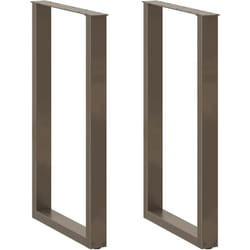 vidaXL Pieds de table basse forme de U 2 pcs 60x(100-101) cm acier