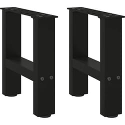 Vidaxl - Pieds de table basse Noir 2 pièces 40 x (30-31) cm Acier