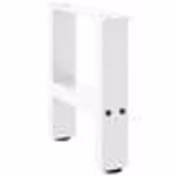 vidaXL Pieds de table basse Blanc 2 pièces 40 x (30-31) cm Acier