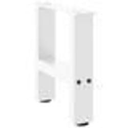vidaXL Pieds de table basse Blanc 2 pièces 40 x (30-31) cm Acier