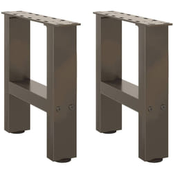 Pieds de table basse en acier naturel, 2 pièces, 40 x (30-31) cm Vidaxl