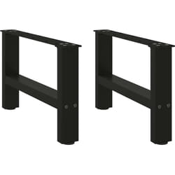 Vidaxl - Pieds de table basse Noir 2 pièces 50 x (30-31) cm Acier