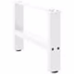 vidaXL Pieds de table basse Blanc 2 pièces 50 x (30-31) cm Acier