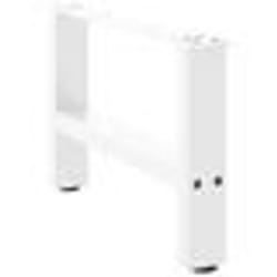 vidaXL Pieds de table basse Blanc 2 pièces 50 x (30-31) cm Acier