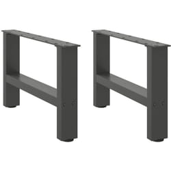 Vidaxl - Pieds de table basse Anthracite 2 pièces 50 x (30-31) cm Acier