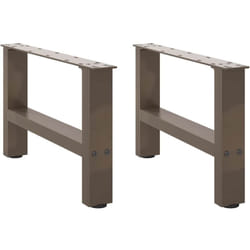 Vidaxl - Pieds de table basse en acier naturel 2 pièces 50 x (30-31) cm Acier